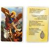 OVUNQUE PROTEGGIMI Immagini Santino, Set di 5 Immaginette dei Santi con Preghiera Multilingua. con Medaglia Madonna Miracolosa. Holy Card. Plastificate. (San Michele Arcangelo)