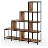 Vicco Divisorio per ambienti Fyrk, Legno antico, 120 x 120 cm, utilizzabile come divisorio o come libreria aperta