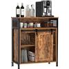 Sogesfurniture Armadio, Mobile da Cucina Ausiliare con Porta Scorrevole, Per Cucina, Soggiorno, Studio, Stile Industriale, 70 x 30 x 80 cm
