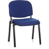 HJH Office 704010 Sedia da Conferenza Rivestita Xt 600 Con Schienale, Riunioni e Attesa, Tessuto Blu