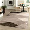 VIMODA Moderno Soggiorno Tappeto Disegno Geometrico Erica in Marrone Beige - Öko-Tex Certificato - Beige, 80x150 cm