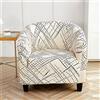 Morbuy Copripoltrona 1 Posto Chesterfield Elasticizzato,Universale Poltrona Club da Cocktail Antiscivolo Rimovibile Tub Chair CopripolTrona (Taglia Unica,Astratto)