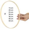 Eko Deko International EkoDeko - Anelli in bambù, 5 pezzi: 40 cm, anelli in legno per il fai da te, acchiappasogni, anelli in legno