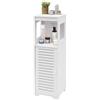 Aangeebone Armadio da bagno indipendente in PVC con ventilazione, piccolo armadio da bagno, 4 livelli, armadietto sottile per piccoli bagni, moderno organizer per bagno, WC, camera da letto