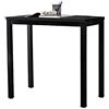 DlandHome - Scrivania/postazione per computer piccola, 80 x 40 cm, in legno composito resistente e stabile, per casa e ufficio, nera con gambe nere