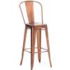 CLP Sgabello Bar Aiden in Metallo Verniciato A Polvere I Sgabello Design Industrial I Sedia Sgabello da Bancone, Colore:Rame