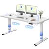 FLEXISPOT Scrivania Regolabile in Altezza 160×80 cm con Doppio Motore e Porta USB, Piano Monoblocco da 25 mm, Gambe a 3 Sezioni, Portata 120 kg, 4 Memorie, Rilevamento Ostacoli