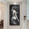 Gbwzz Dipinto a Mano Grande Moderno Astratto Pittura a Olio su Tela Nero Bianco Grigio Nudo Arte della Parete Ragazza Donna Quadri su Tela