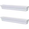 vidaXL 2x Mensole da Parete Bianche in MDF Libreria Pensile Scaffale Muro