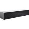 MB Muebles Bonitos, Mobile TV con Piedini 2cm Luke H2, Melamina, Finitura Lucida, Bianco e Nero, 160x32x40cm