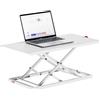 flachezo Mensola regolabile in altezza, convertitore da scrivania ultra sottile, spessore solo 2,8 mm, bordi arrotondati ergonomici, posto di lavoro, scrivania in piedi, per laptop, schermo del PC