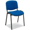 SEDIA CONFERENZA/VISITATORE RIVESTITA IN TESSUTO 4 GAMBE UFFICIO SCRIVANIA (BLU)