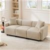 Rvjiahe Divano normale, design moderno, mobili imbottiti, divano, divano a 3 posti, divano da soggiorno, 3 posti (colore beige scuro, 211 x 67 x 71 cm)