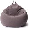 Lumaland Poltrona a Sacco Comfort Line - XXL - 100x120x50 cm - Bean Bag Interno ed Esterno per Giardino, Salotto, Balcone - Pouf Elegante e Morbido Outdoor & Indoor - Grigio Scuro