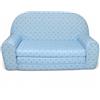 FORTISLINE W386 - Divano pieghevole per bambini, motivo a scelta (blu con cuori grigi/blu)