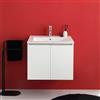 Kiamami Valentina - Mobile bagno sospeso 60cm 2 ante bianco export con lavabo | Bilbao