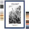 FRAMO35 36x50 Cornice (Blu Scuro) in MDF Fatta a Mano con lastra di Vetro Artificiale antiriflesso a Prova di Rottura e Robusta Parete Posteriore in MDF, Larghezza Cornice: 35 mm
