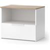 Vicco Credenza Wido, Bianco/Sonoma, 60 x 50 cm con patta, adatto per riporre le scarpe nell'ingresso