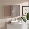 HAJDUK FURNITURE Armadietto da Bagno Sonoma Opaco 50x60 cm - Specchio da Parete - Mobile Bagno - Mobiletto Baño Salvaspazio 3 Ripiani - Pensili con Funzione Soft-Close