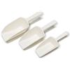 Generic Set di 3 Palette Dosatori, Sessole per Alimenti in Plastica Bianca, Cucchiaio per dosare Ghiaccio, Farina, spezie, Polveri, Cibi Secchi, Caramelle, Chicchi di caffè, Cibo per Animali