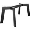 MetaloPro Gambe Tavolo Metallo Acciaio Nero - Struttura Robusta Scrivania Esstisch Tavolino Design Industriale 220x80x72 cm