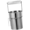 Hohopeti Secchio e Clip Interna per Pennelli Doppio Strato per Lavaggio Pennelli Grande capacità in Acciaio Inossidabile Manico Portatile per Pittura ad Olio