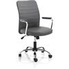 Wink Design Bacliff Grey Poltrona da Ufficio, Metallo, Grigio, Cromo, H92/ 102x56x66 cm