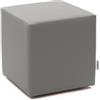 Avalon - Pouf Poggiapiedi Rigido CUBO Mamba Ignifugo Classe 1IM in Ecopelle Nautica, Puff Poggiapiedi, Seduta da Interno ed Esterno, Professionale Comodo Impermeabile, Made in IT(35cm-Grigio)