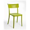 SARETINA - Sedia Polipropilene Colorata Design, da Esterno, Sala da Pranzo, Cucina e Bar - Impilabile - 9 colori (4, Verde Acido)