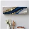 Morbuy 2 Pezzo Condizionatore Copertura, Marmo Motivo Aerea Custodia Protettiva Aria Condizionata Interni Coperture del Condizionatore d'Aria di Polvere (80x20x27cm,Blu Navy)