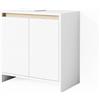 Vicco Mobile sottolavabo per bagno Emma, Bianco/Sonoma, 58 x 60 cm, combinabile con la serie Emma per l'organizzazione in bagno