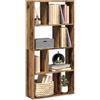 Yisssmeng Libreria 60 x 20 x 120 cm, effetto legno vecchio, mensola geometrica cubo in legno robusto e salvaspazio, design moderno per soggiorno, ufficio e camera da letto