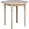 k koma koma - Tavolo rotondo in legno di pino massiccio, stile rustico, non trattato, colore: miele