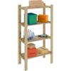 Lenmar Serie B Scaffale in legno di pino, legno beige chiaro, B-23, 150 x 80 x 40 cm, 4 ripiani, libreria, scaffalatura in legno, mensola da parete, mensola a 5 ripiani, per ufficio, soggiorno,