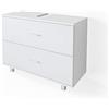 Vicco Mobile sottolavabo per bagno Ilias, Bianco, 80 x 60.8 cm | con ritaglio per sifone e aperture di ventilazione laterali