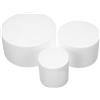 PACKOVE Set 3 Pezzi Modelli di Torta di Compleanno Finta in Schiuma Bianco, Modelli Rotondi Leggeri per Decorare e Perfezionare Tecniche in Feste Nuziali