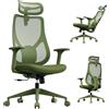 SENSE7 Sedia Scrivania Ufficio Ergonomica Poltrona da Scrivania Gaming Chair con Rotelle Girevole per PC Studio Cameretta Arredo con Altezza Regolabili Rete Traspirante e Supporto Lombare - MOYO Verde