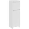 vidaXL Armadio da Bagno Dispensa Mobile Scaffale Scaffalatura Armadietto Mobiletto Arredo Pensile Arredamento Madia Bianco 30x30x95 cm Multistrato