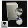 DLM Bomboniere DLM-29584-azzurro (Kit 6 Pezzi) Clessidra in Vetro con Farfalla in Cristallo Tema Tempo per Matrimonio Comunione Cresima_Azzurro bomboniera
