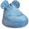 Gutekissen Pouf per bambini Sweet con orecchie - Lincoln, cuscino Montessori per cameretta dei bambini (blu, 68/59/55 con orecchie)