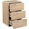 Soberine Comodino Camera da Letto con 3 Cassetti Tavolino da Notte in Legno Mobile da Letto Portaoggetti 60 x 40 x 35 cm Salvaspazio per Soggiorno Legno/1