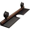 Generic Mensola da bagno a ventosa in noce, mensola da parete senza foratura sopra il rubinetto, organizer rimovibile per lavandino per riporre su bancone da bagno o cucina (Nero, 40 cm)