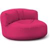 Lumaland - Pouf per esterni, pouf rotondo, con imbottitura da 320 l, 90 x 50 cm, rosa