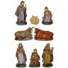 Chianese Set 8 Pastori Presepe 7 cm in plastica policroma dipinta a mano | Statuine Natività per presepio tradizionale | Figure dettagliate per decorazione natalizia