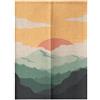 Surwin Tenda da Porta Interna Giapponese, Tende Oscuranti Noren Stile Giapponese Tende da Cucina Tenda da Divisoria Finestra Cucina Ristorante Dipinto di Paesaggio (85x150cm,Nuvola)
