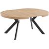 Vente-unique - Tavolo da pranzo 4 posti, 6 posti, 8 posti Komoni - mdf - nero
