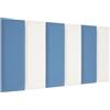 RUETERY Testiera imbottita, confezione da 6 pannelli da parete con 2 colori, strisce adesive e piastra di supporto, 60 x 20 cm, impermeabile per camera dei bambini e camera da letto