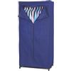 PraTiKo Life Armadio Salvaspazio con Appendiabiti Armadio Guardaroba in TNT Facile da Montare H. 160 cm Colore Blu Pratiko Life