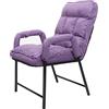 Mendler Sedia Poltrona Imbottita Relax Regolabile HWC-K40 Metallo Tessuto Viola