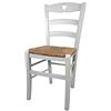 Sedam Srl Sedia Cuore, in Legno Massello, Vari Colori e Sedute disponibili, Alta Qualità (Laccata Bianca, Paglia),ORDINE MINIMO 2 SEDIE